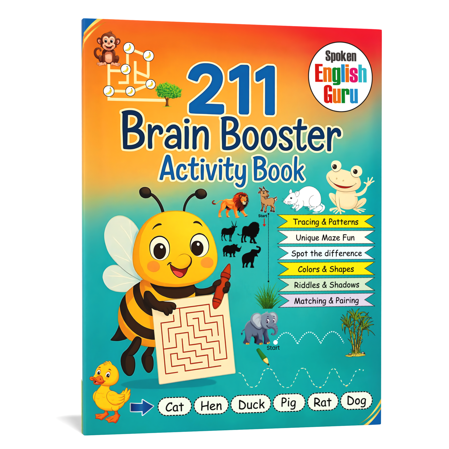 211 Brain Booster Activity Book for Children by Spoken English Guru