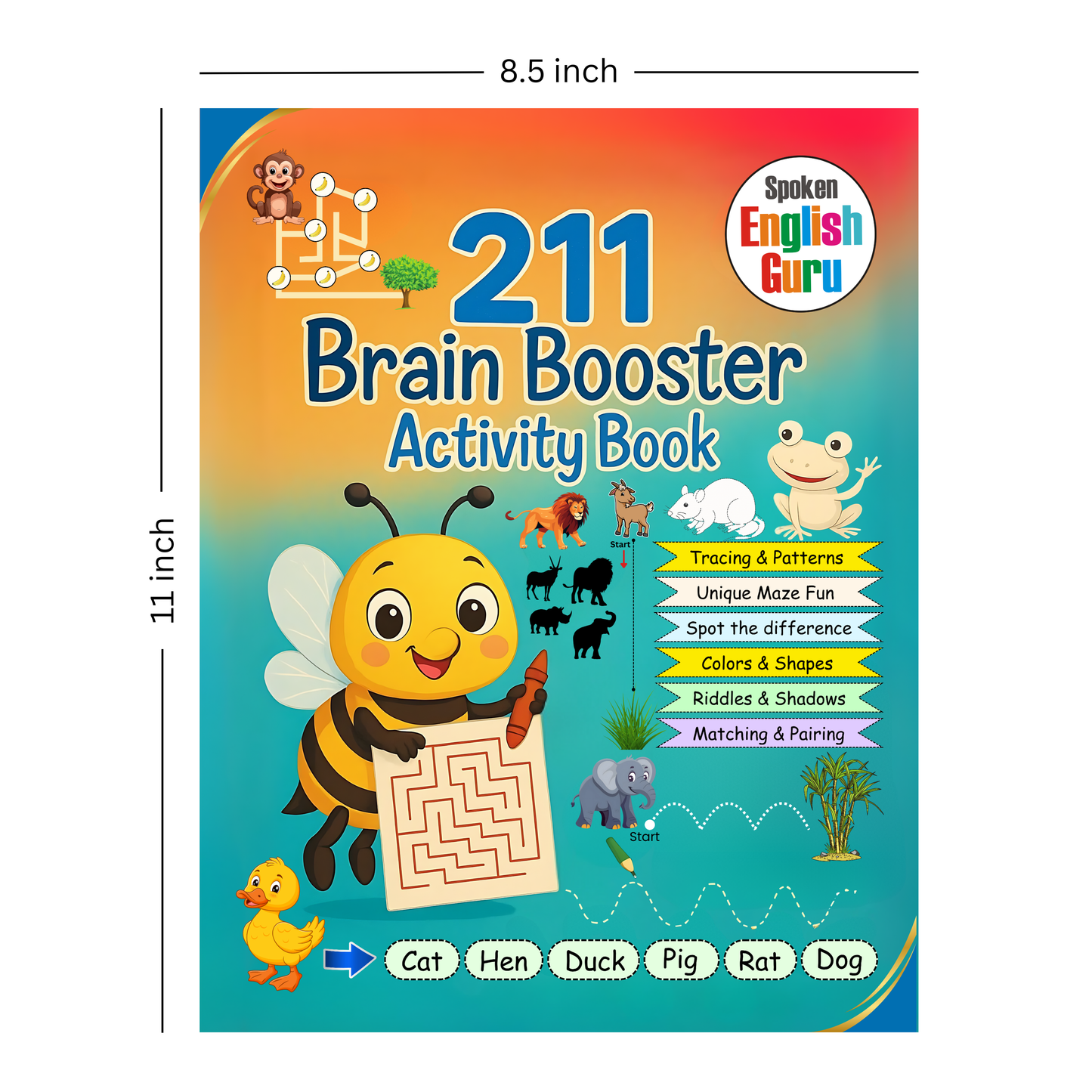 211 Brain Booster Activity Book for Children by Spoken English Guru