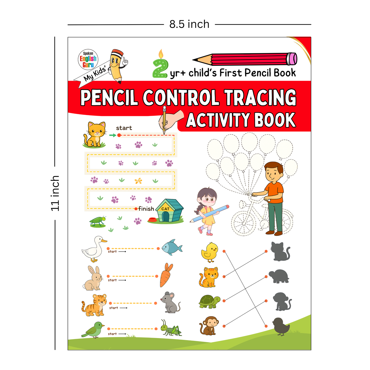 My Kids' First Pencil Control Tracing Activity Book by Spoken English Guru