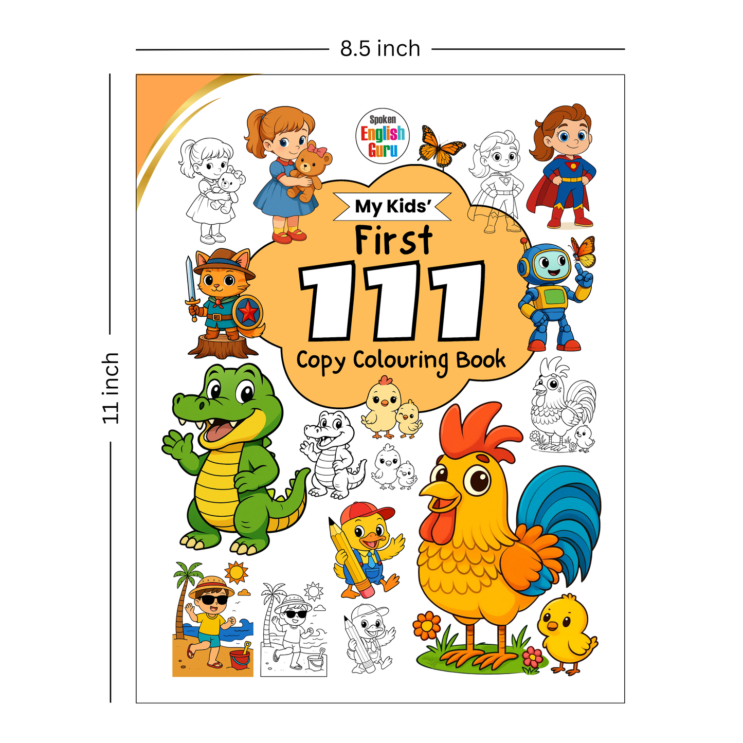 My Kids First 111 Copy Colouring Book by Spoken English Guru