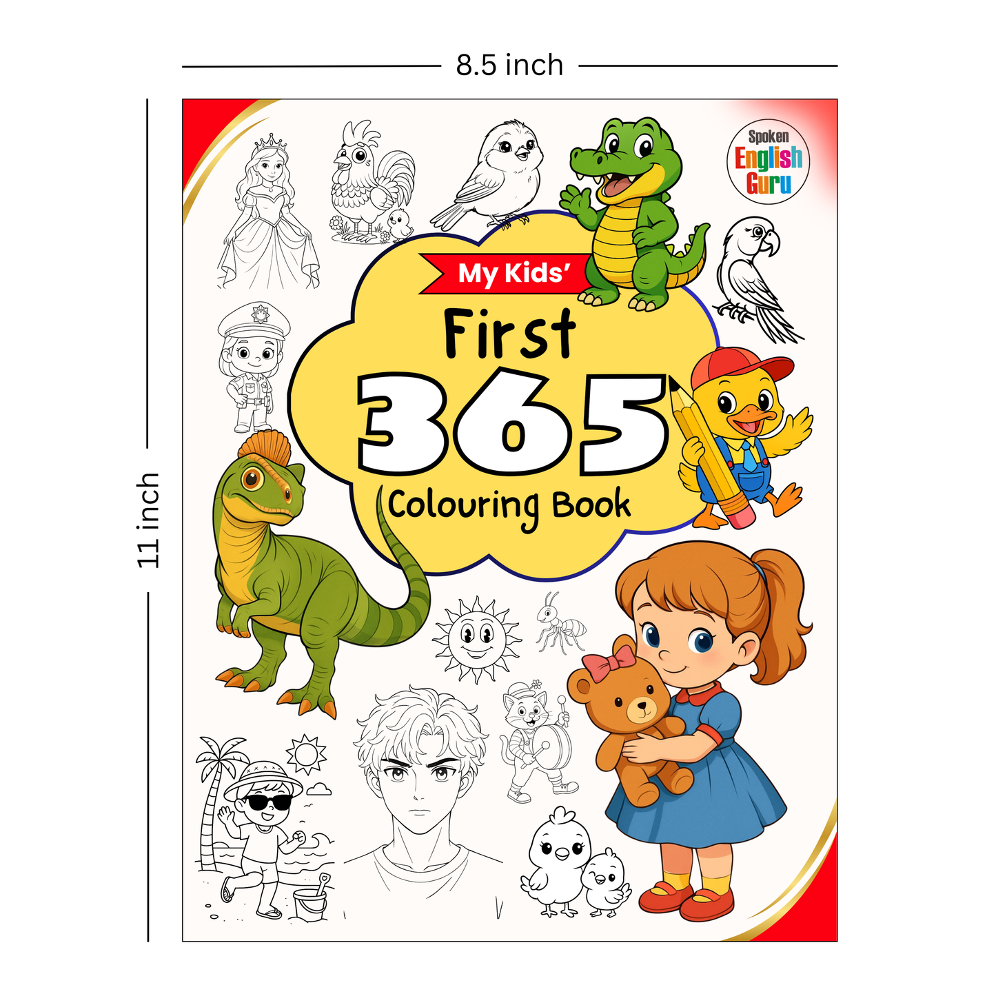 My Kids First 365 Colouring Book by Spoken English Guru