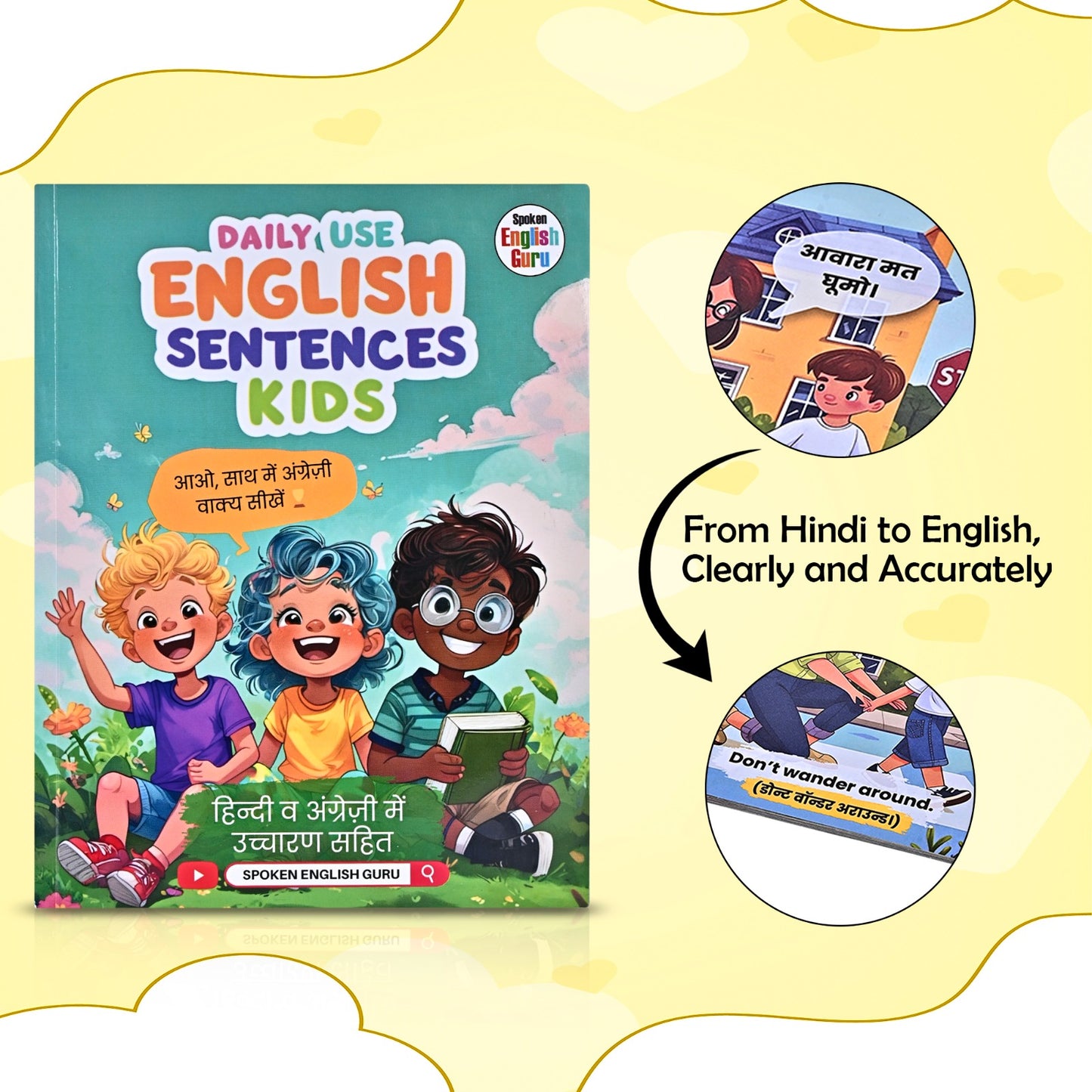 Daily Use English Sentences Book For Kids by Spoken English Guru